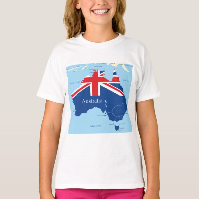 Map of Australia Girls T-Shirt (Front)