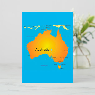 Map Of Australia Invitation