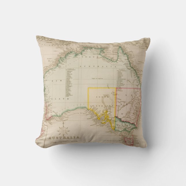 Map of Australia & New Zealand Cushion (Front)