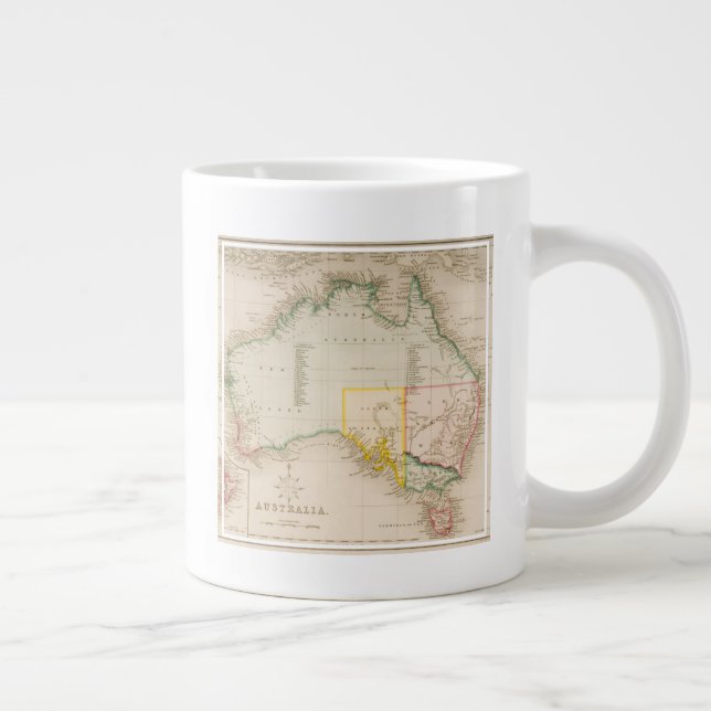 Map of Australia & New Zealand Large Coffee Mug (Right)