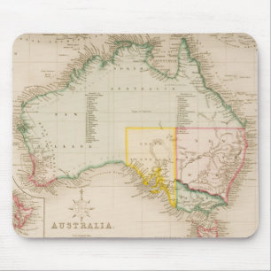 Map of Australia & New Zealand Mouse Mat