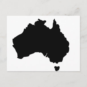 Map of Australia Postcard