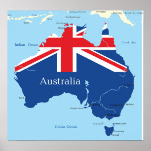 Map Of Australia Poster