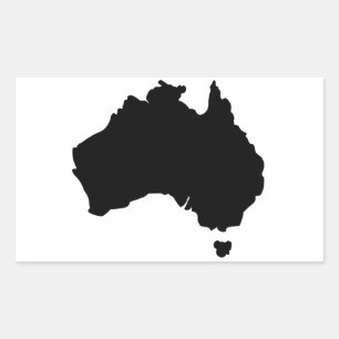 Map of Australia Rectangular Sticker