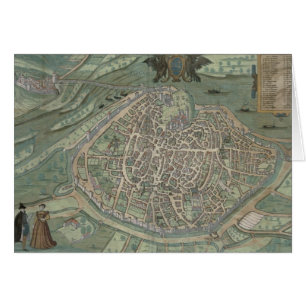 Map of Avignon, from 'Civitates Orbis Terrarum' by