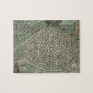 Map of Avignon, from 'Civitates Orbis Terrarum' by Jigsaw Puzzle