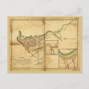 Map of Azua, Dominican Republic (1804) Postcard