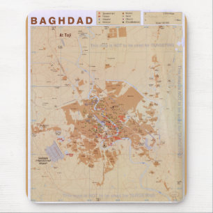 Map of Baghdad, Iraq (2003) Mouse Mat