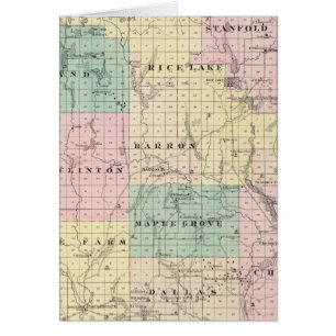 Map of Barron County, State of Wisconsin