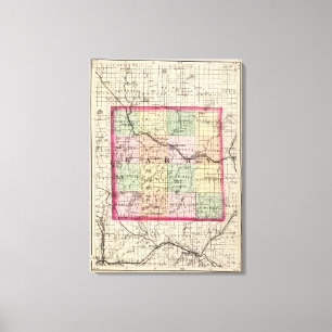 Map of Barry County, Michigan Canvas Print