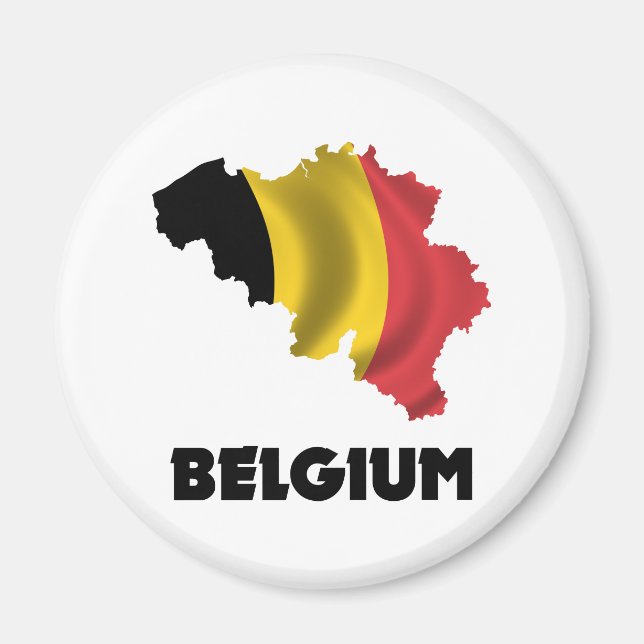 Map Of Belgium Magnet (Front)