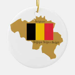Map of Belgium Ornament