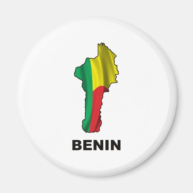 Map Of Benin Magnet (Front)