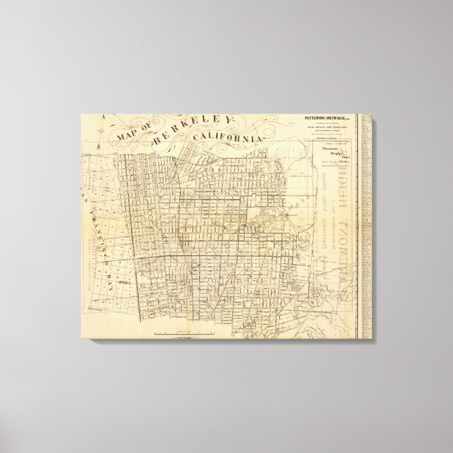 Map of Berkeley, California Canvas Print (Front)