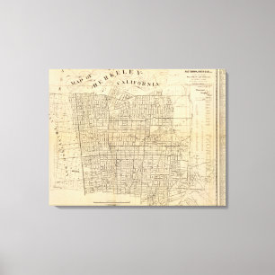 Map of Berkeley, California Canvas Print