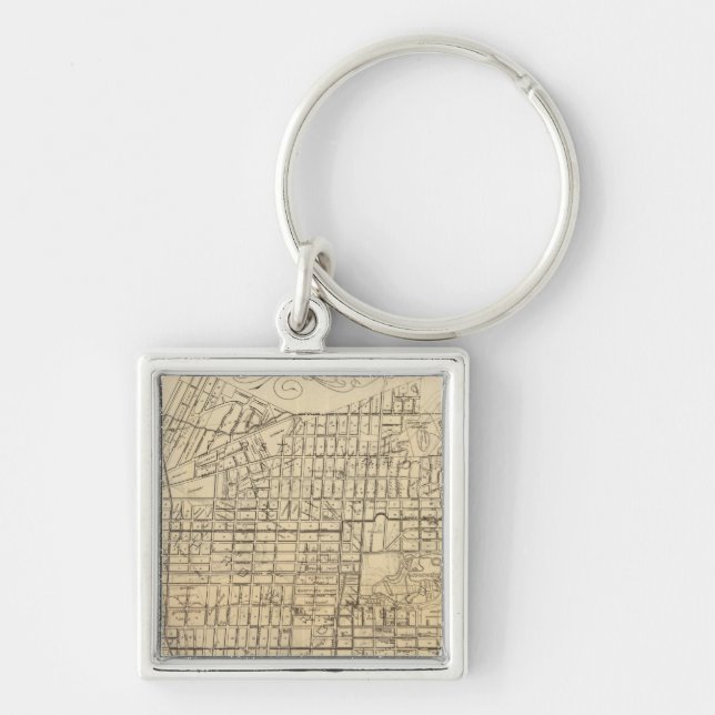 Map of Berkeley, California Key Ring (Front)