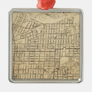 Map of Berkeley, California Metal Tree Decoration