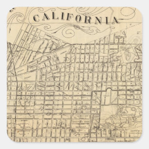 Map of Berkeley, California Square Sticker