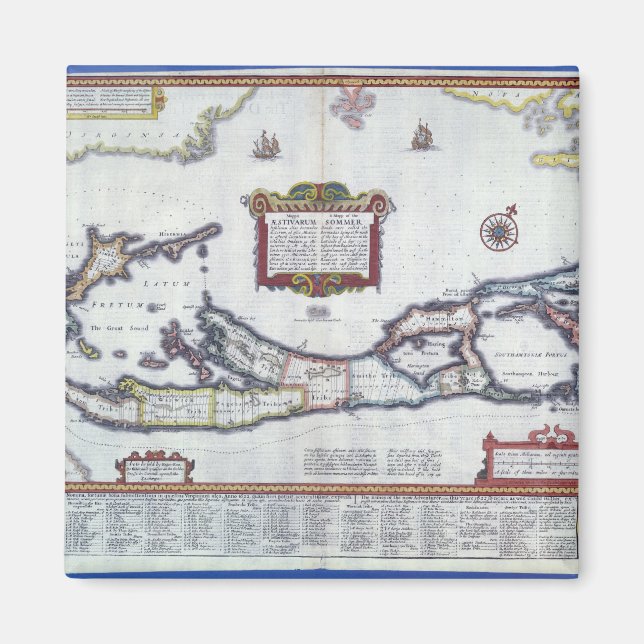 Map of Bermuda Magnet (Front)