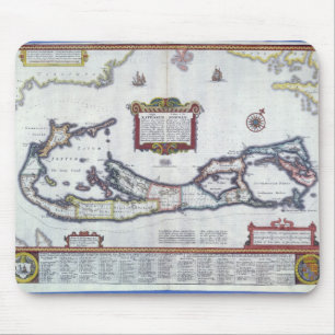 Map of Bermuda Mouse Mat