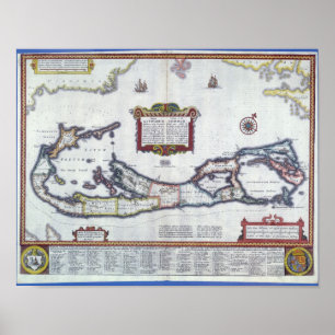 Map of Bermuda Poster
