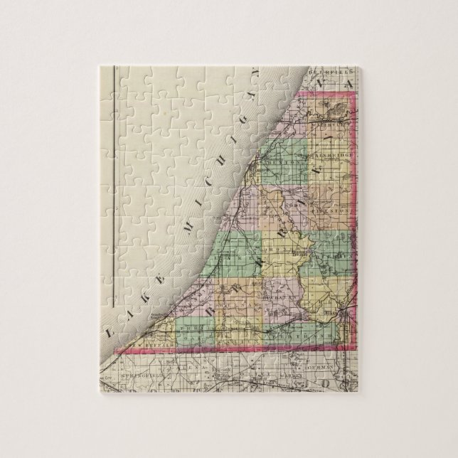 Map of Berrien County, Michigan Jigsaw Puzzle (Vertical)