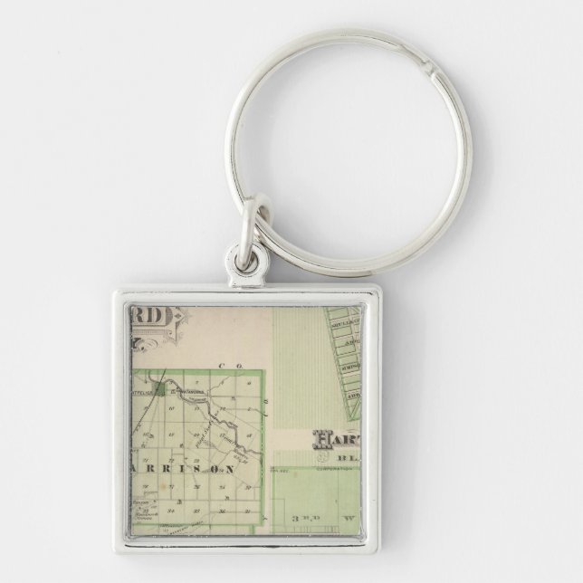 Map of Blackford County with Montpelier Key Ring (Front)