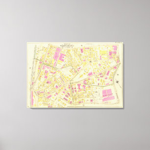 Map of Boston 16 Canvas Print
