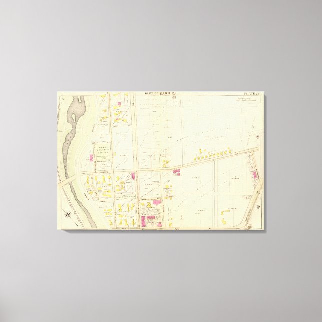 Map of Boston 22 Canvas Print (Front)