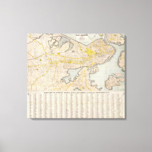 Map Of Boston 2 Canvas Print