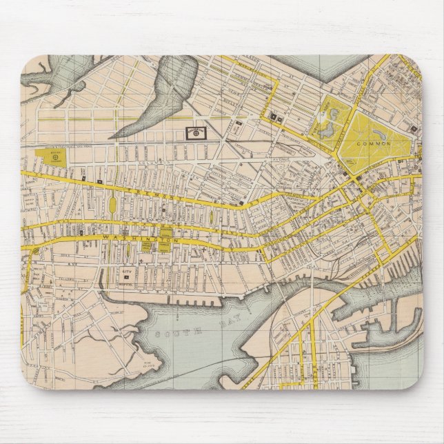 Map Of Boston Mouse Mat (Front)