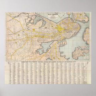 Map Of Boston Poster