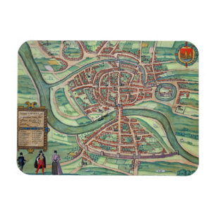 Map of Bristol, from 'Civitates Orbis Terrarum' by Magnet