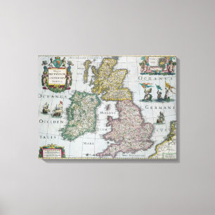 Map of Britain, 1631 Canvas Print
