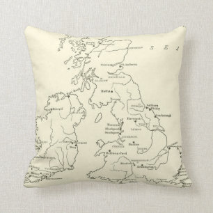Map of Britain   Health Resorts Cushion