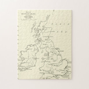 Map of Britain Health Resorts Jigsaw Puzzle