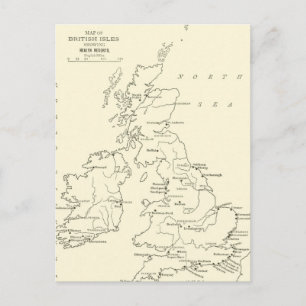 Map of Britain   Health Resorts Postcard