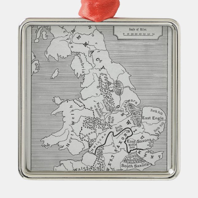Map of Britain produced by Stanford's Metal Tree Decoration (Front)