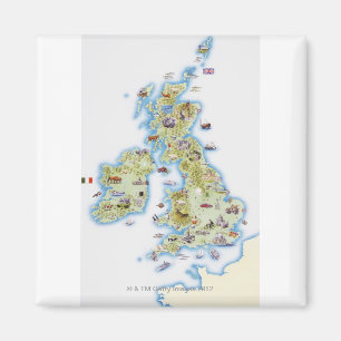 Map of British Isles Magnet
