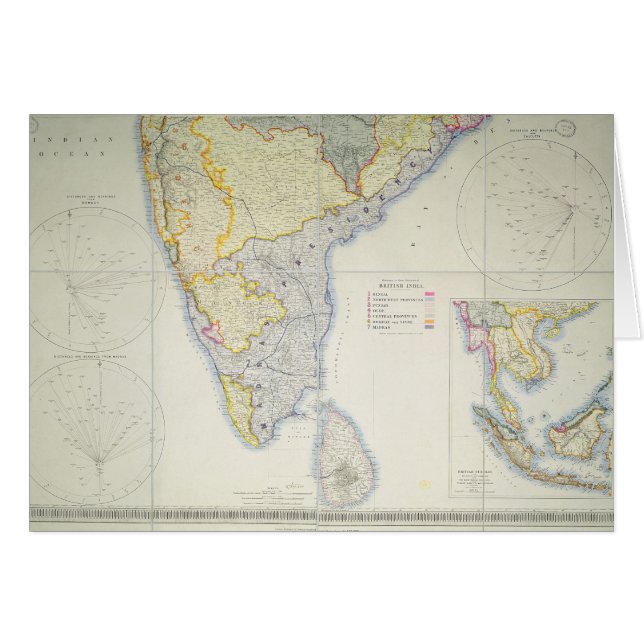 Map of British Southern India, 1872 (Front Horizontal)