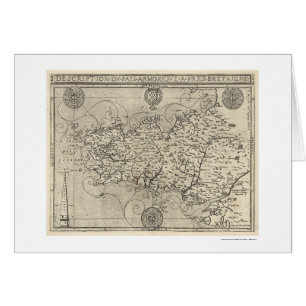 Map of Brittany and France by Tavernier 1594