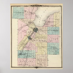 Map of Brown County, State of Wisconsin Poster