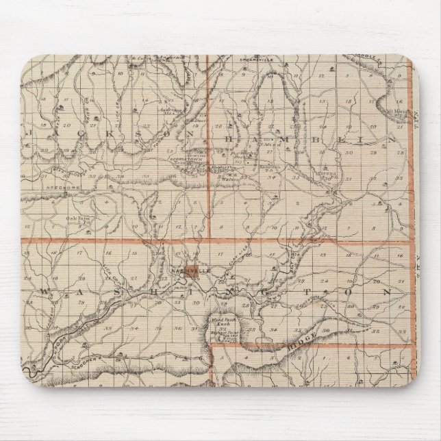 Map of Brown County with Plan of Nashville Mouse Mat (Front)