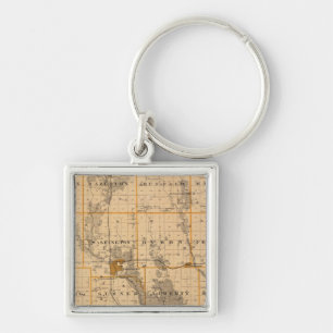 Map of Buchanan County, State of Iowa Key Ring