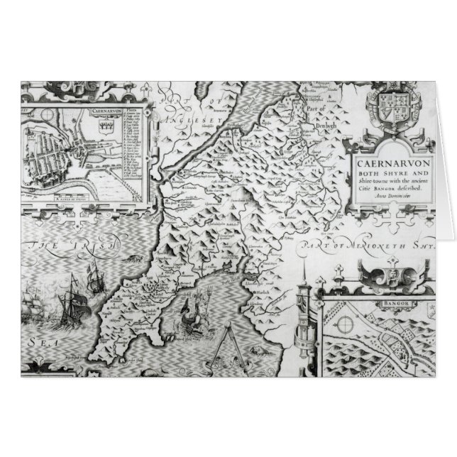 Map of Caernarvon, 1616 (Front Horizontal)