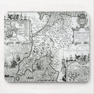 Map of Caernarvon, 1616 Mouse Mat