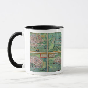 Map of Calais, Malta, Rhodes, and Famagusta, from Mug