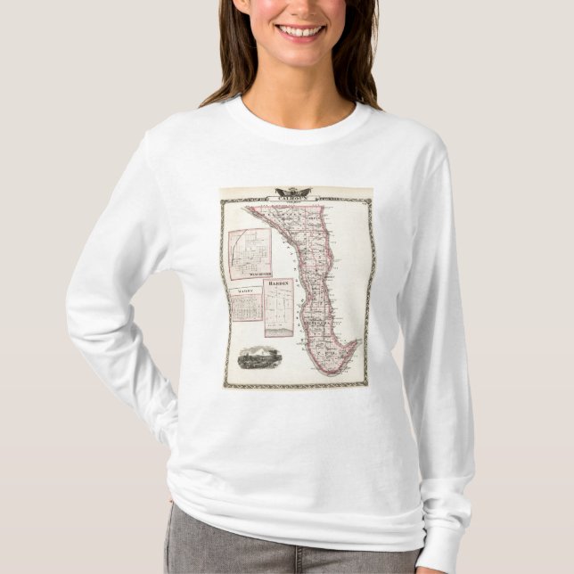Map of Calhoun County, Winchester T-Shirt (Front)