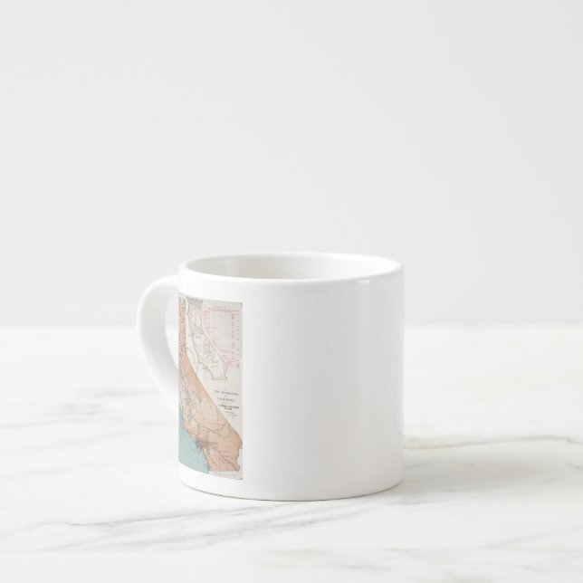 Map of California 2 Espresso Cup (Front Left)
