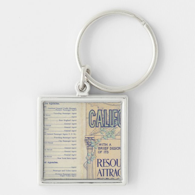 Map of California 2 Key Ring (Front)